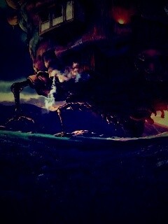 Ходячий замок в движении обои