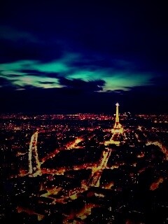 Вид на ночной Париж обои