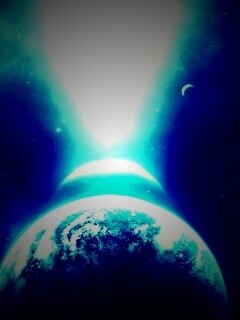 Свет звезды падает на планету обои