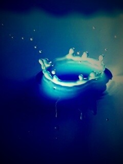 Синий всплеск воды обои