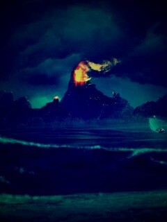 Вулкан вдалеке обои