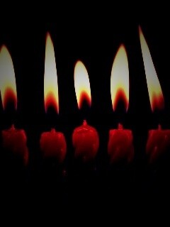 Красные свечи обои