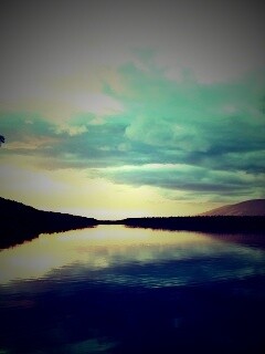 Вид на озеро обои