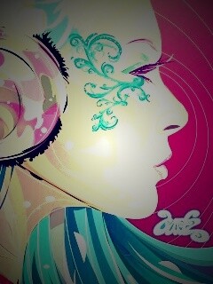 Стильная абстрактная девушка обои