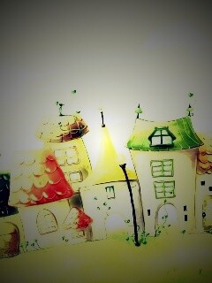 Мультяшный городок обои