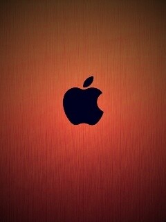 Apple на деревянном покрытие обои