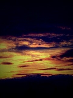 Горный закат обои