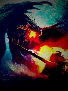 Атакующий дракон обои