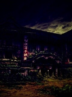 Заброшенное японское здание обои