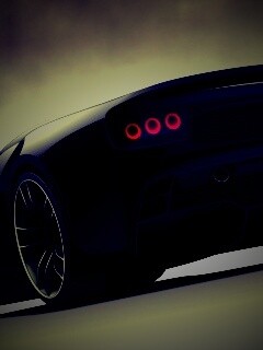 Красивый чёрный спорткар обои