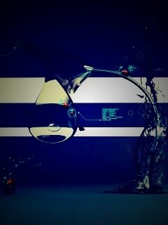 Футуристическая стеклянная лампа обои