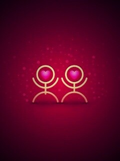 Влюблённые человечки обои
