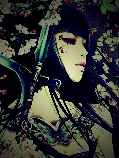 Элегантная девушка с оружием обои