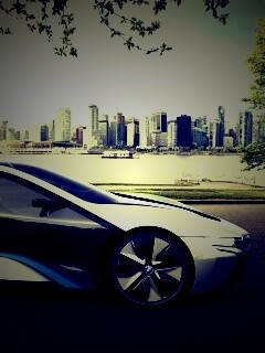 Концепт БМВ на берегу озера обои