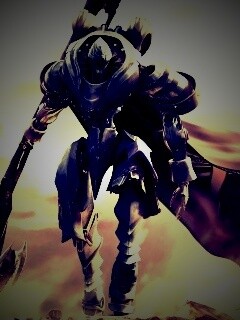 Боевой робот с топором в руке обои