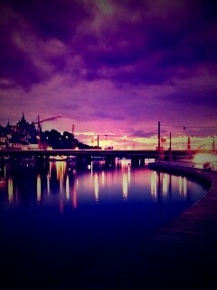 Набережная Стокгольма обои