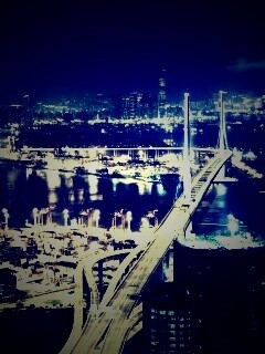 Ночная городская жизнь обои