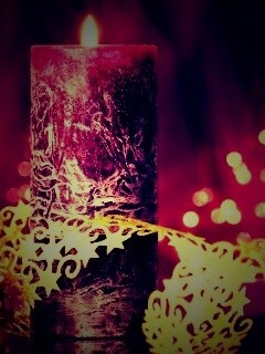 Новогодняя свеча обои