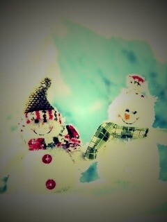 Три снеговика обои