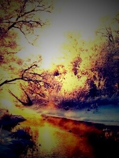 Зимняя река обои