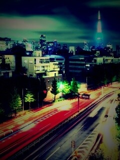 Светящийся город обои