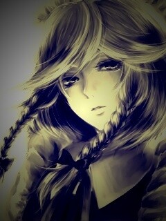 Нарисованная девушка обои