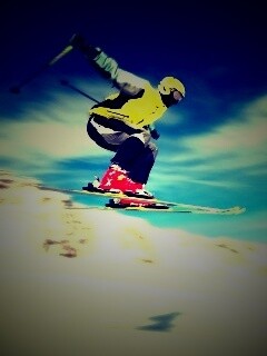 Лыжник в прыжке обои