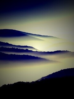 Туманные горы обои