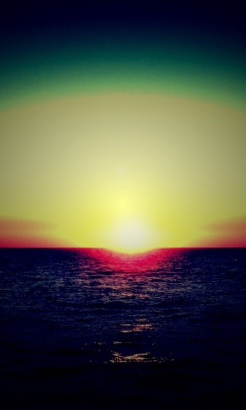 Заходящее солнце обои