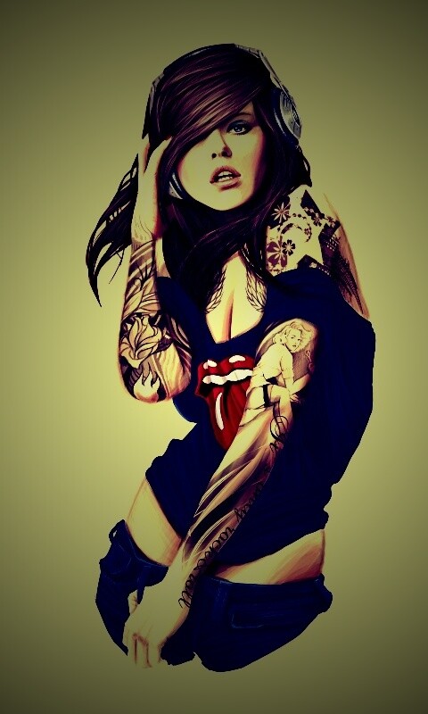 Музыкальная девочка обои