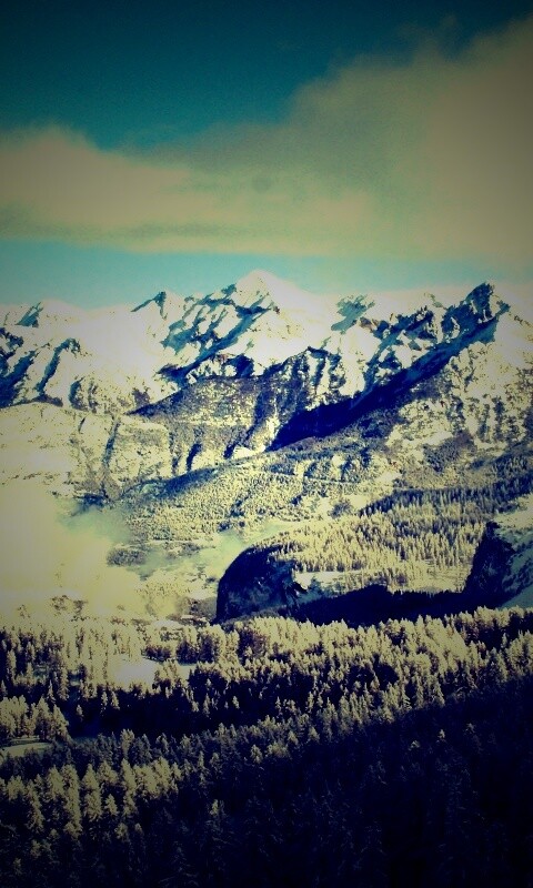 Горный пейзаж обои