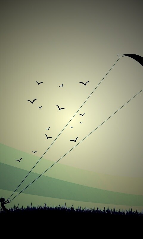 Запуск воздушного змея обои