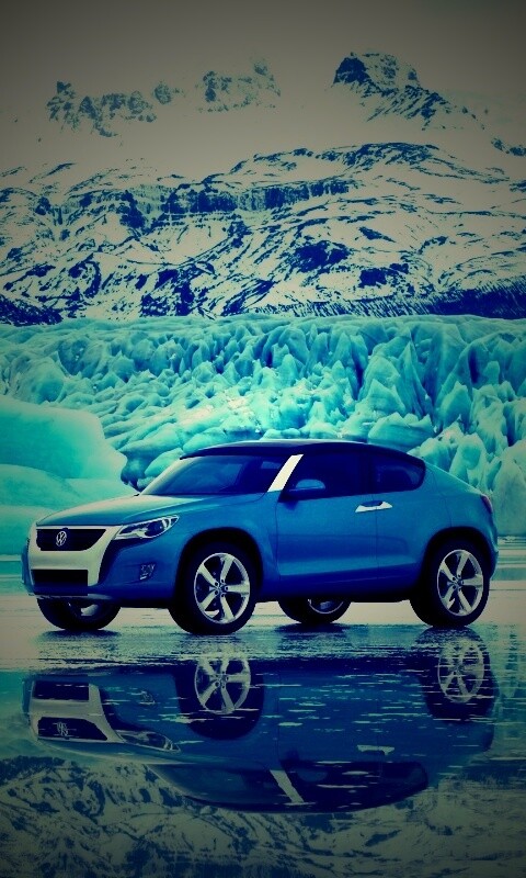 Внедорожник Фольксваген на льду обои