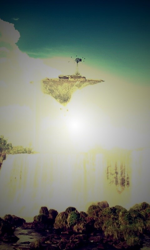 Ферма на летающем острове обои