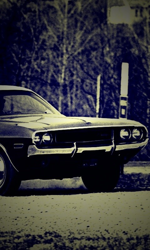 Черно-белое фото Dodge обои