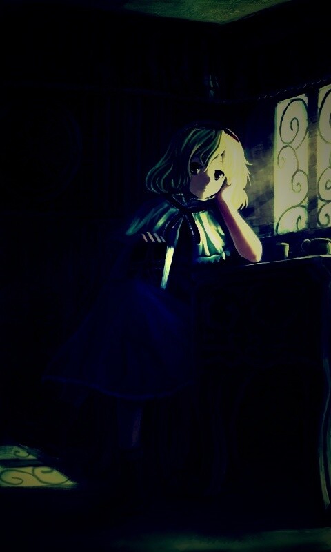 Девочка за столом с книгами обои