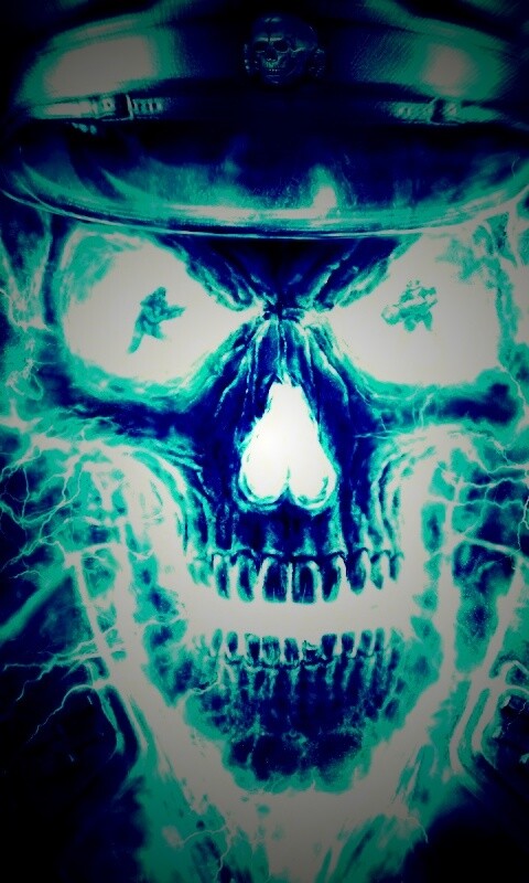 Череп из молний обои