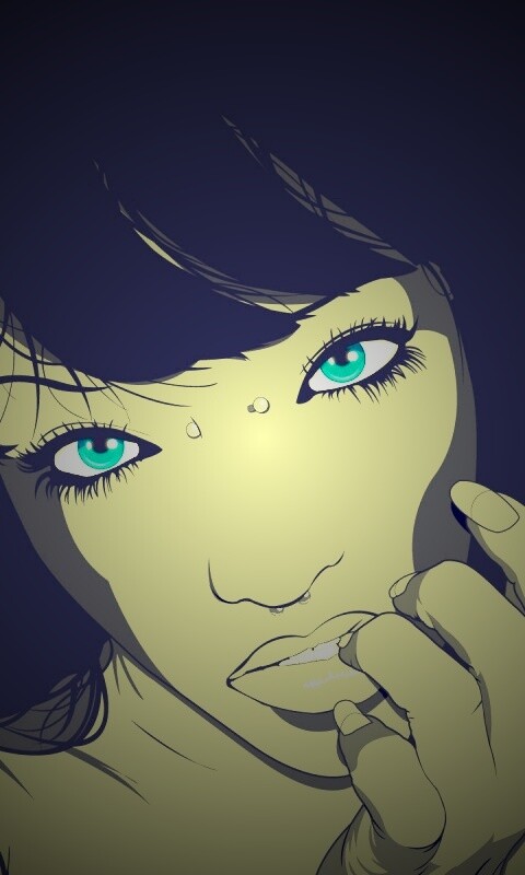 Девушка с пирсингом обои