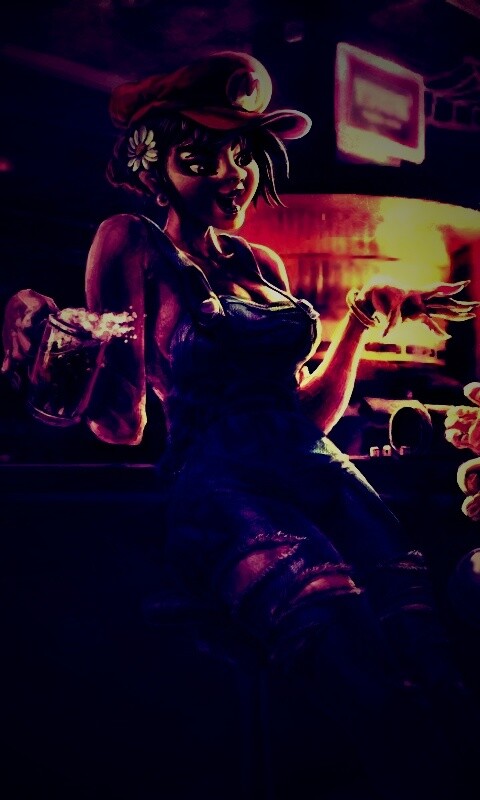 Девушка Марио обои