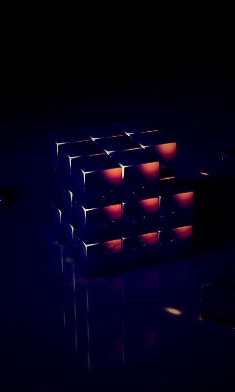 Стеклянный кубик рубика обои