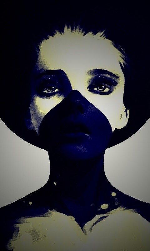 Черно-белый бодиарт обои