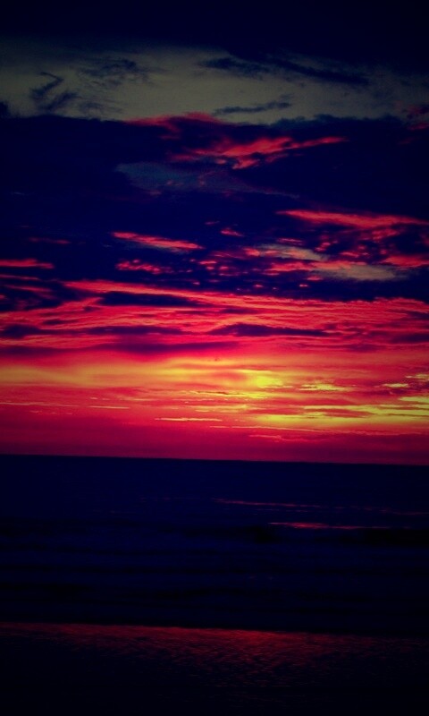 Закат на море обои