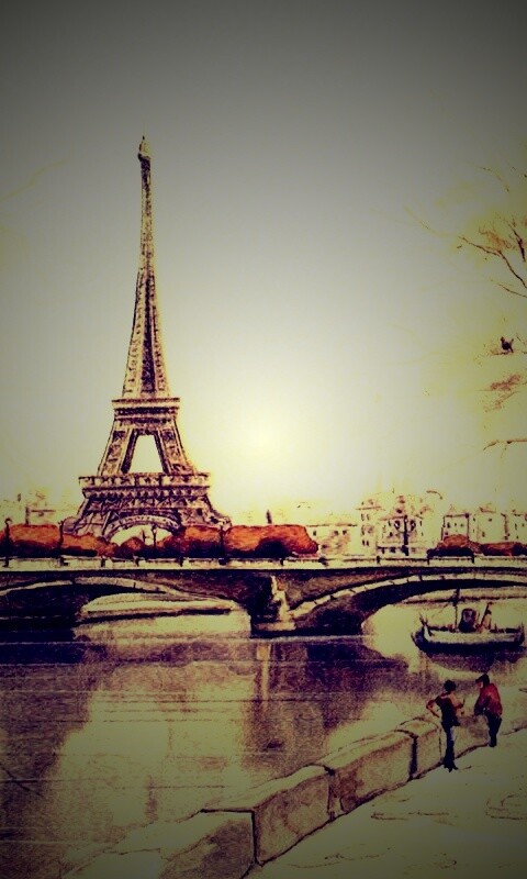 Рисунок Эйфелевой башни обои