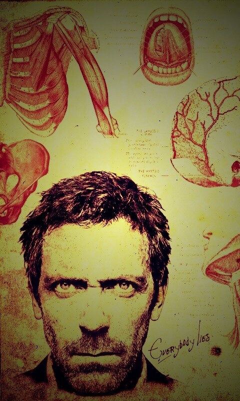 Анатомические рисунки доктора Хауса обои