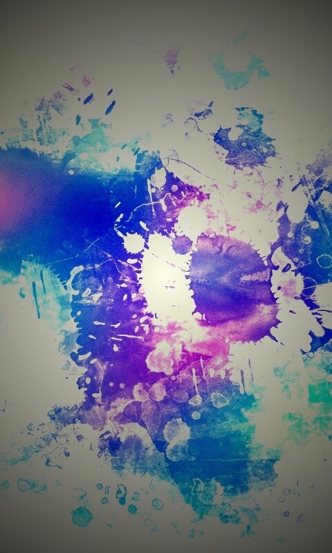Синие и фиолетовые кляксы обои