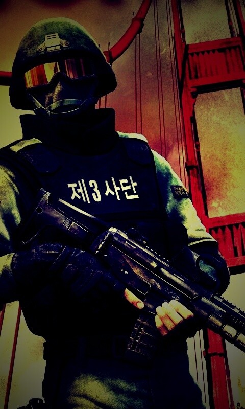 Солдат на мосту Золотые Ворота обои