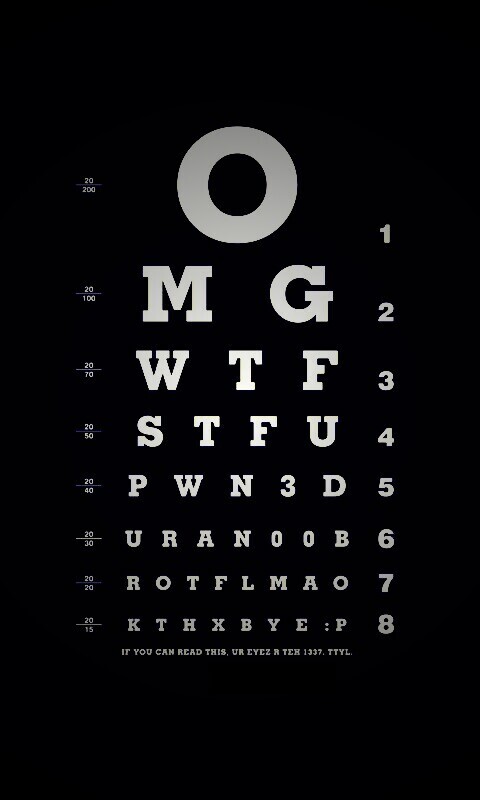 Таблица для проверки зрения обои