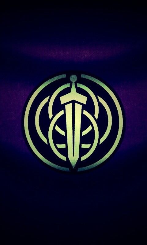 Меч на фоне колец обои