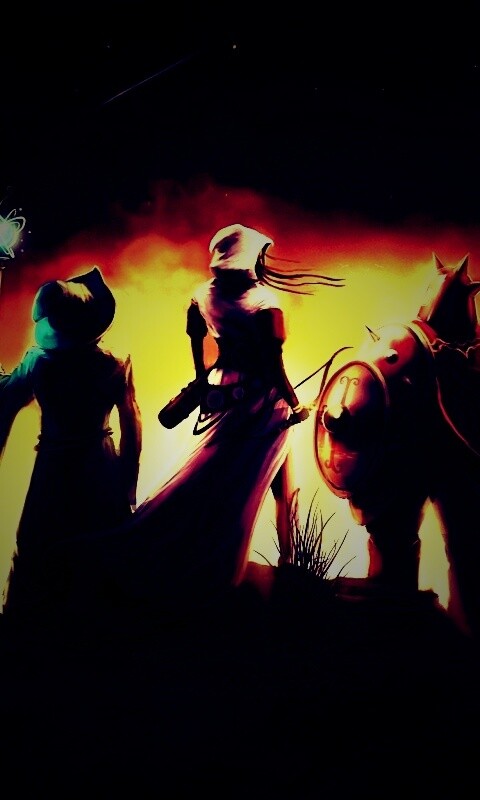 Воин, лучник и маг обои