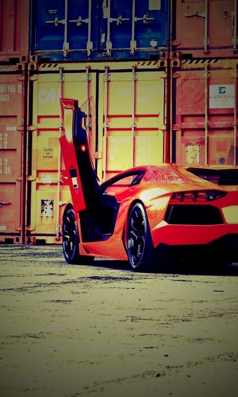 Оранжевый Авентадор обои